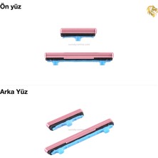 Samsung Galaxy Note 10 Tuş Takımı Pembe Düğme Seti Tuş Takımı Buton Açma-Kapama Düğmesi