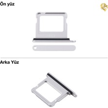 iPhone 16 Plus Sim Iç Yuvası Tepsisi Aparatı Çekmecesi Kart Yuvası Tray Tekli (Gümüş)