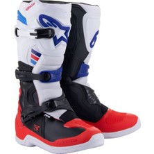 Alpinestars TECH 3 Kros Motosiklet Botu Kırmızı  Mavi