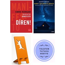 Kırmızı Kedi Yayınevi Demokrasi Için Manifesto Diren! - Emre Kongar + Kuzey Işıklarının Şarkısı + Telefon Tutucu