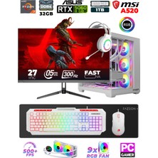 Xaser Sword X55 R7-5700X 32GB Ram /1TB M.2 SSD/ASUS 8GB RTX5060/ 27" 300Hz Sıvı soğutmalı Masaüstü Oyuncu Bilgisayarı
