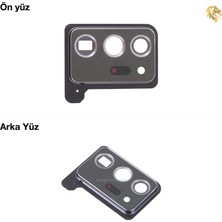 Samsung Galaxy Note 20 Ultra Kamera Lensi Full Beyaz Kamera Lensi Sade Lens Kamera Camı Kamera Merceği