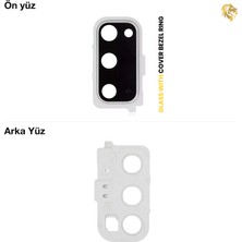 Samsung Galaxy S20 Kamera Lensi Full Beyaz Kamera Lensi Sade Lens Kamera Camı Kamera Merceği