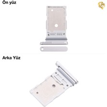 Samsung Galaxy S24 Fe Sim Iç Yuvası Çiftli Gümüş Çiftli Sim Yuvası Ikili Sim Tepsisi Çiftli Sim Aparatı Dual Sim Çekmecesi