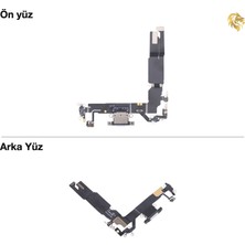 iPhone 16 Şarj Bordu Soketi Filmi Fleksi Ctc Flex Bondu Mikrofonu (Beyaz)