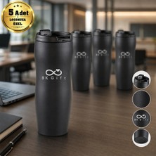 BK Gift Logonuza Özel 5 Adet 783 Çelik Kupa 400 ml Termos Özellikli Kurumsal Çelik Mug