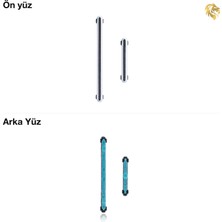 Samsung Galaxy S21 Ultra Tuş Takımı Gümüş Düğme Seti Tuş Takımı Buton Açma-Kapama Düğmesi