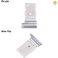 Samsung Galaxy S25 Sim Iç Yuvası Çiftli Gümüş Çiftli Sim Yuvası Ikili Sim Tepsisi Çiftli Sim Aparatı Dual Sim Çekmecesi
