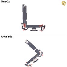 iPhone 16 Şarj Bordu Soketi Filmi Fleksi Ctc Flex Bondu Mikrofonu (Siyah)