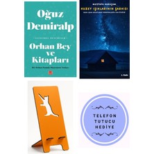 Kırmızı Kedi Yayınevi Orhan Bey ve Kitapları - Oğuz Demiralp + Kuzey Işıklarının Şarkısı + Telefon Tutucu