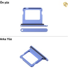iPhone 16 Plus Sim Iç Yuvası Tepsisi Aparatı Çekmecesi Kart Yuvası Tray Tekli (Mavi)
