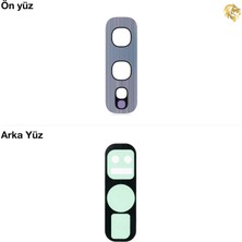 Samsung Galaxy S10 E Kamera Lensi Gümüş Kamera Lensi Sade Lens Kamera Camı Kamera Merceği