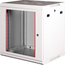 LANDE - 12U 19" Duvar Tipi Rack Kabinet – Genişlik: 600 mm | Derinlik: 450 mm – Açık Gri