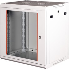 LANDE - 12U 19" Duvar Tipi Rack Kabinet – Genişlik: 600 mm | Derinlik: 600 mm – Açık Gri (Demonte)