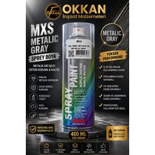 Mxs Sprey Boya Metallıc Gray 250 Gram 400 ml