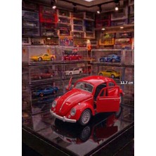 Oyuncak Sahili Volkswagen Bettle Klasik Nostalji Kaplumbağa Araba 12.7cm Koleksiyon Model Diecast Metal Kapılar Bagaj Açılır Kırmızı