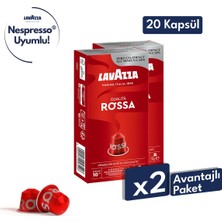 Lavazza Nespresso Uyumlu Qualita Rossa Kapsül Kahve 2'li Paket (20 Kapsül)