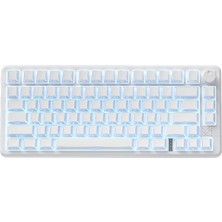 Furycube FC75 Pro Hotswap Rgb Uyumlu Kablolu, Kablosuz, Bluetooth %75 Win/macos Uyumlu Mekanik Oyuncu Klavye - Gölge Beyazı