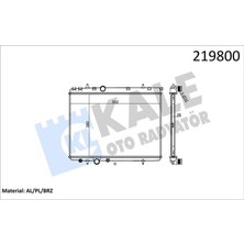 KALE RADYATÖR Kale 2040011AB - Radyatör P206-P307-XSARA 2.0i 16V 1 Sıra Alb Si