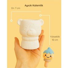ColorBuddie Ayıcık Seramik Kalemlik | Boyanabilir El Yapımı Beton Tozu Obje