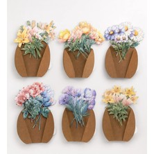 Giftmoda Çiçek Buketi Scrapbook Kağıdı