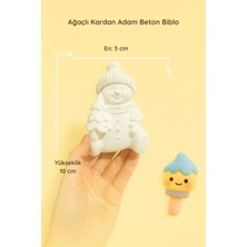 ColorBuddie Ağaçlı Kardan Adam Beton Biblo