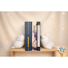 ColorBuddie Capybara Kitap Tutucu 2’li Set | Dekoratif Beton Bookend 11 cm