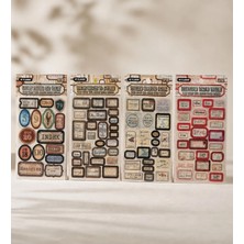 Giftmoda Retro Etiket Scrapbook Sticker