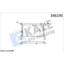 KALE RADYATÖR Kale 346195 - Radyatör Brazing Astra F 1.4ı-1.6ı Klimasız Mek 52