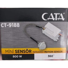 Cata Mini Sensör 360° Hareket Sensörü 800W Infrared Motion Sensor
