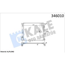 KALE RADYATÖR Kale 346010 - Radyatör Dacıa Logan 1.4-1.6 08 482 408X16 Mek.şan