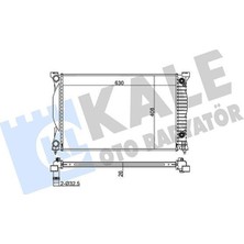 KALE RADYATÖR Kale 352900 - Radyatör Audı A4-A6 2.0tfsı-2.0tdı 01-08 632 408X2