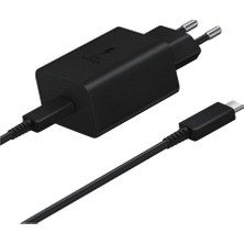 3 Easy Tekno 2 Yıl Galaxy Z Flip 5 45W Type-C  Uyumlu Süper Hızlı Şarj Cihazı Siyah Siyah