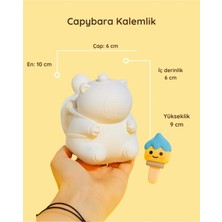ColorBuddie Boyanabilir Capybara Seramik Kalemlik / Saksı – Dekoratif ve Hobi Için Özel Tasarım