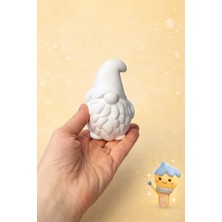 ColorBuddie Boyanabilir Minik Sakallı Cüce Biblo – El Yapımı, Dayanıklı, Yılbaşı Figürü
