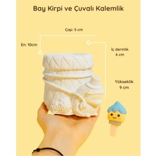 ColorBuddie Bay Kirpi ve Çuval Kalemlik – Güçlendirilmiş Seramik Saksı / Masaüstü Düzenleyici