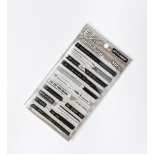 Giftmoda Ingilizce Motto Scrapbook Şeffaf Sticker
