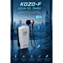 Kzf-38 Bluetooth Kulaklık V5.4, Geri Çekilebilir Makaralı, 1440 Saat Bekleme, Hd Ses, Gürültü Engelleme