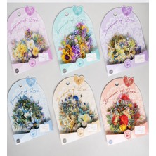 Giftmoda Çiçek Desenli 6 Model 20 Li Şeffaf Sticker