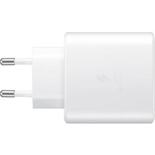 3 Easy Tekno Ithalatçı Garantili Samsung Galaxy A10E  Uyumlu 45W Süper Hızlı Seyahat Adaptörü Beyaz 1 Yıl Beyaz