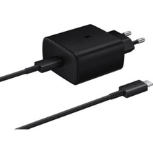 3 Easy Tekno Ithalatçı Garantili Samsung Tüm Modellere Uyumlu Hızlı 45W Usb-C To Type-C Şarj Aleti Siyah 1 Yıl