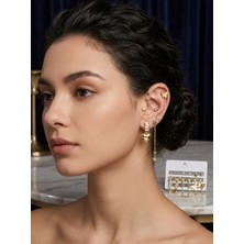 Mia Donna Jewelry Mia Donna 14K  Romantik 14LÜ Kelebek Bahçesi Küpe Seti