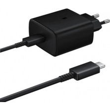 3 Easy Tekno USB Type C Samsung EP-TA845 45W Şarj Adaptörü ve 5A Typc-E Kablo Siyah 1 Yıl Ithalatçı Garantili