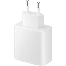3 Easy Tekno 1 Yıl Samsung Tüm Modellere Uyumlu Hızlı 45W Usb-C Şarj Adaptörü Ithalatçı Garantili Beyaz USB Type