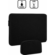 The Modawest Siyah 13-14-15.6-16.1-16.9 Inç Uyumlu Şarj Saklama Çantalı Macbook Kılıf Notebook Laptop Çantası