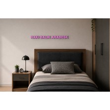 Boyutron Rakı Balık Arabesk Modern 3D Baskı Dekoratif Duvar Yazısı Tablo - Pink - 5 cm Yükseklik
