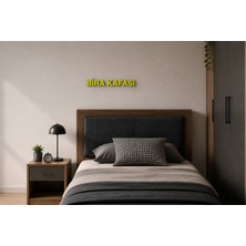 Boyutron Bira Kafası Modern 3D Baskı Dekoratif Duvar Yazısı Tablo - Yellow - 5 cm Yükseklik