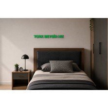 Boyutron Tork Beygir Hız Modern 3D Baskı Dekoratif Duvar Yazısı Tablo - Green - 5 cm Yükseklik