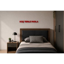 Boyutron Koş Terle Parla Modern 3D Baskı Dekoratif Duvar Yazısı Tablo - Red - 5 cm Yükseklik