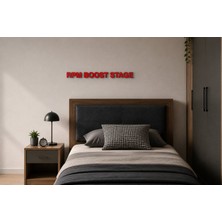 Boyutron Rpm Boost Stage Modern 3D Baskı Dekoratif Duvar Yazısı Tablo - Red - 5 cm Yükseklik